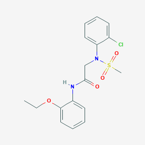 molecular formula C17H19ClN2O4S B3460612 N~2~-(2-chlorophenyl)-N~1~-(2-ethoxyphenyl)-N~2~-(methylsulfonyl)glycinamide 