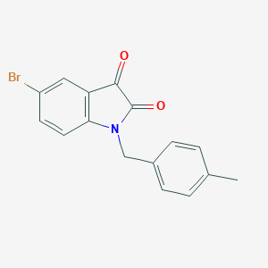 molecular formula C16H12BrNO2 B346062 5-bromo-1-(4-methylbenzyl)-1H-indole-2,3-dione CAS No. 314025-86-0