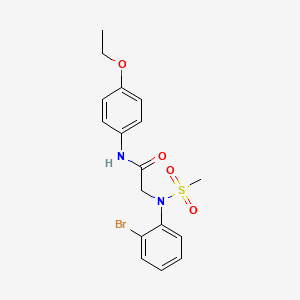 molecular formula C17H19BrN2O4S B3460635 N~2~-(2-bromophenyl)-N~1~-(4-ethoxyphenyl)-N~2~-(methylsulfonyl)glycinamide 
