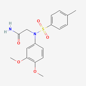 molecular formula C17H20N2O5S B3460668 N~2~-(3,4-dimethoxyphenyl)-N~2~-[(4-methylphenyl)sulfonyl]glycinamide 