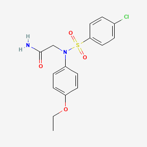 molecular formula C16H17ClN2O4S B3460692 N~2~-[(4-chlorophenyl)sulfonyl]-N~2~-(4-ethoxyphenyl)glycinamide 