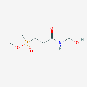 molecular formula C7H16NO4P B034607 Methyl (3-((hydroxymethyl)amino)-2-methyl-3-oxopropyl)methylphosphinate CAS No. 110518-51-9