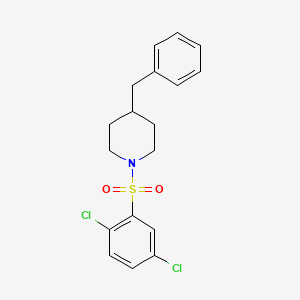 molecular formula C18H19Cl2NO2S B3460746 4-BENZYL-1-(2,5-DICHLOROBENZENESULFONYL)PIPERIDINE 