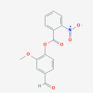 molecular formula C15H11NO6 B3460822 4-formyl-2-methoxyphenyl 2-nitrobenzoate 