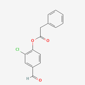 molecular formula C15H11ClO3 B3460879 2-chloro-4-formylphenyl phenylacetate 