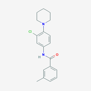 molecular formula C19H21ClN2O B3460911 N-[3-chloro-4-(piperidin-1-yl)phenyl]-3-methylbenzamide 