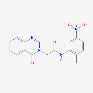 molecular formula C17H14N4O4 B3460931 N-(2-methyl-5-nitrophenyl)-2-(4-oxoquinazolin-3(4H)-yl)acetamide 