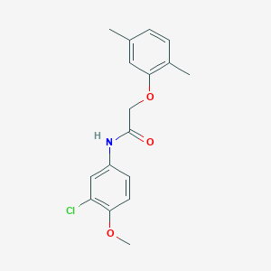 molecular formula C17H18ClNO3 B3461016 N-(3-chloro-4-methoxyphenyl)-2-(2,5-dimethylphenoxy)acetamide 