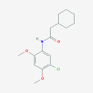 molecular formula C16H22ClNO3 B3461027 N-(5-chloro-2,4-dimethoxyphenyl)-2-cyclohexylacetamide 