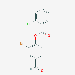 molecular formula C14H8BrClO3 B3461124 2-bromo-4-formylphenyl 2-chlorobenzoate 