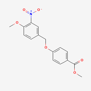 molecular formula C16H15NO6 B3461152 Methyl 4-[(4-methoxy-3-nitrophenyl)methoxy]benzoate 