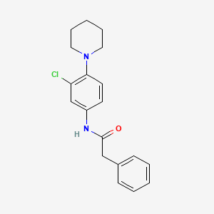 molecular formula C19H21ClN2O B3461169 N-[3-chloro-4-(piperidin-1-yl)phenyl]-2-phenylacetamide 