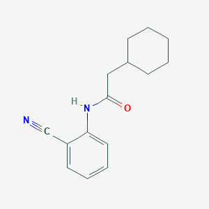 molecular formula C15H18N2O B3461269 N-(2-cyanophenyl)-2-cyclohexylacetamide 