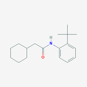 molecular formula C18H27NO B3461287 N-(2-tert-butylphenyl)-2-cyclohexylacetamide 