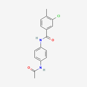 molecular formula C16H15ClN2O2 B3461380 N-[4-(acetylamino)phenyl]-3-chloro-4-methylbenzamide 