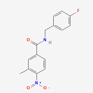 molecular formula C15H13FN2O3 B3461414 N-(4-fluorobenzyl)-3-methyl-4-nitrobenzamide 
