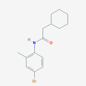 molecular formula C15H20BrNO B3461421 N-(4-bromo-2-methylphenyl)-2-cyclohexylacetamide 