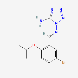 molecular formula C11H13BrN6O B3461466 N~1~-(5-bromo-2-isopropoxybenzylidene)-1H-tetrazole-1,5-diamine 