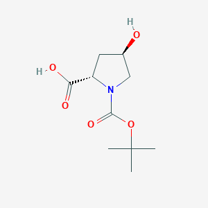 molecular formula C10H17NO5 B346175 (2S,4R)-1-(tert-Butoxycarbonyl)-4-hydroxypyrrolidine-2-carboxylic acid CAS No. 13726-69-7