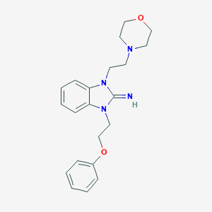 molecular formula C21H26N4O2 B346234 1-[2-(4-morpholinyl)ethyl]-3-(2-phenoxyethyl)-1,3-dihydro-2H-benzimidazol-2-imine 