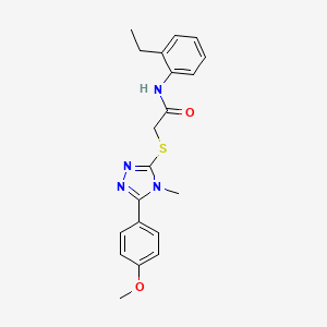B3462342 N-(2-ethylphenyl)-2-{[5-(4-methoxyphenyl)-4-methyl-4H-1,2,4-triazol-3-yl]thio}acetamide CAS No. 335396-35-5