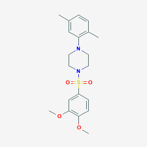 molecular formula C20H26N2O4S B346323 1-(3,4-Dimethoxybenzenesulfonyl)-4-(2,5-dimethylphenyl)piperazine CAS No. 524050-19-9