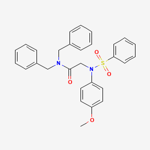 molecular formula C29H28N2O4S B3463247 2-[N-(benzenesulfonyl)-4-methoxyanilino]-N,N-dibenzylacetamide 