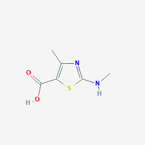 molecular formula C6H8N2O2S B034636 4-Methyl-2-(methylamino)-1,3-thiazole-5-carboxylic acid CAS No. 110859-69-3