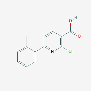 molecular formula C13H10ClNO2 B346371 2-Chloro-6-(2-methylphenyl)nicotinic acid 