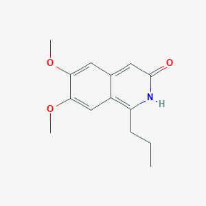 molecular formula C14H17NO3 B346386 6,7-dimethoxy-1-propyl-3-isoquinolinol CAS No. 419541-58-5