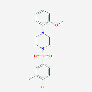 molecular formula C18H21ClN2O3S B346397 1-((4-Chloro-3-methylphenyl)sulfonyl)-4-(2-methoxyphenyl)piperazine CAS No. 352326-57-9