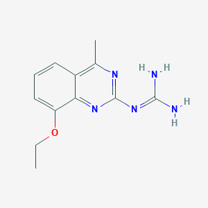 molecular formula C12H15N5O B346417 N-(8-ethoxy-4-methylquinazolin-2-yl)guanidine 