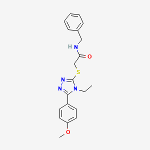 molecular formula C20H22N4O2S B3464432 N-benzyl-2-{[4-ethyl-5-(4-methoxyphenyl)-4H-1,2,4-triazol-3-yl]sulfanyl}acetamide 
