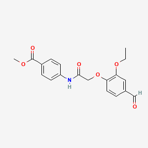 molecular formula C19H19NO6 B3464463 Methyl 4-[[2-(2-ethoxy-4-formylphenoxy)acetyl]amino]benzoate 