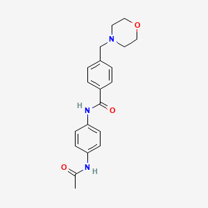molecular formula C20H23N3O3 B3464585 N-[4-(acetylamino)phenyl]-4-(morpholin-4-ylmethyl)benzamide 