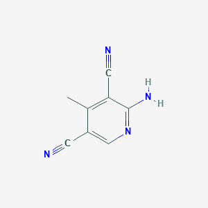 molecular formula C8H6N4 B034647 2-Amino-4-methyl-3,5-pyridinedicarbonitrile CAS No. 101810-71-3