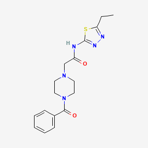 molecular formula C17H21N5O2S B3464861 2-(4-benzoylpiperazin-1-yl)-N-(5-ethyl-1,3,4-thiadiazol-2-yl)acetamide 