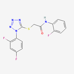 molecular formula C15H10F3N5OS B3464864 2-{[1-(2,4-DIFLUOROPHENYL)-1H-1,2,3,4-TETRAZOL-5-YL]SULFANYL}-N-(2-FLUOROPHENYL)ACETAMIDE 