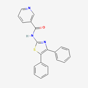 molecular formula C21H15N3OS B3464950 N-(4,5-diphenyl-1,3-thiazol-2-yl)pyridine-3-carboxamide 