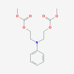 molecular formula C14H19NO6 B034652 Methyl 3-oxo-7-phenyl-2,4,10-trioxa-7-azaundecan-11-oate CAS No. 19619-23-9