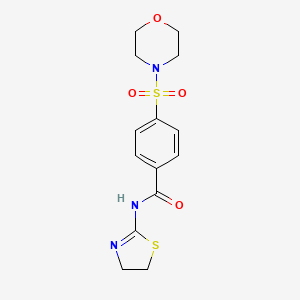 molecular formula C14H17N3O4S2 B3465248 N-(4,5-dihydro-1,3-thiazol-2-yl)-4-morpholin-4-ylsulfonylbenzamide 
