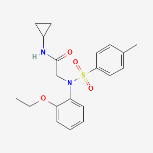 molecular formula C20H24N2O4S B3465368 N-cyclopropyl-2-(2-ethoxy-N-(4-methylphenyl)sulfonylanilino)acetamide 