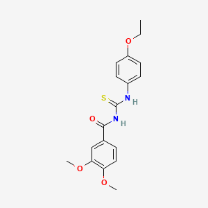 molecular formula C18H20N2O4S B3465663 N-[(4-ethoxyphenyl)carbamothioyl]-3,4-dimethoxybenzamide 