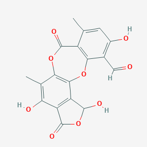 molecular formula C18H12O9 B034657 Norstictic acid CAS No. 571-67-5