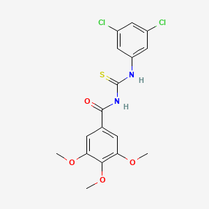 molecular formula C17H16Cl2N2O4S B3465703 N-[(3,5-dichlorophenyl)carbamothioyl]-3,4,5-trimethoxybenzamide 