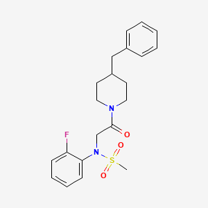 molecular formula C21H25FN2O3S B3465824 N-[2-(4-benzylpiperidin-1-yl)-2-oxoethyl]-N-(2-fluorophenyl)methanesulfonamide 