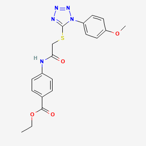 molecular formula C19H19N5O4S B3465991 ethyl 4-[({[1-(4-methoxyphenyl)-1H-tetrazol-5-yl]sulfanyl}acetyl)amino]benzoate 