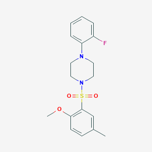 1-(2-Fluorophenyl)-4-[(2-methoxy-5-methylphenyl)sulfonyl]piperazine