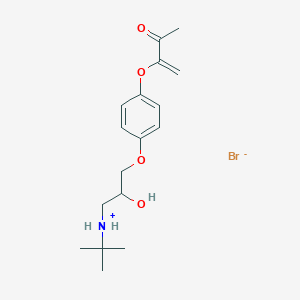 molecular formula C17H26BrNO4 B034663 (Z)-3-(4-(3-((1,1-Dimethylethyl)amino)-2-hydroxypropoxy)phenoxy)-3-buten-2-one hydrobromide CAS No. 106095-27-6