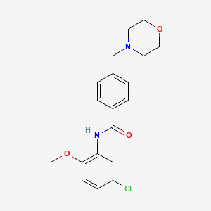 molecular formula C19H21ClN2O3 B3466332 N-(5-chloro-2-methoxyphenyl)-4-(morpholin-4-ylmethyl)benzamide 
